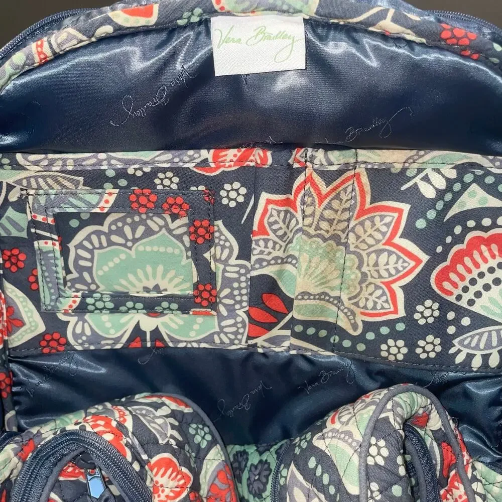 Vera Bradley Campus Backpack Nomadic Floral Quilted Travel Bag Carry On Large - Picture 14 of 16